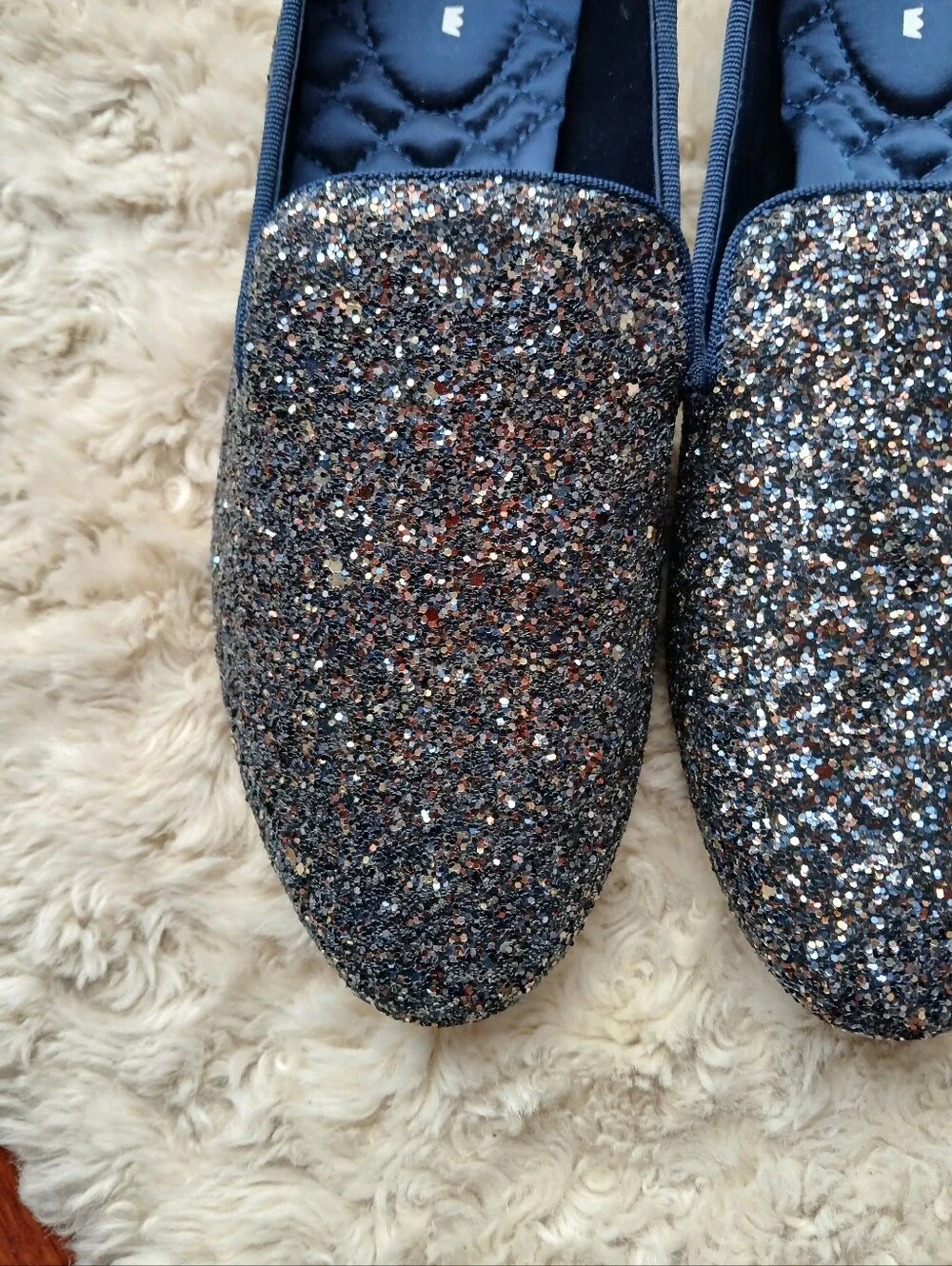💎 BIRDIES Women’s Shoes The Starling Slipper Flats Galaxy Glitter Multicolor